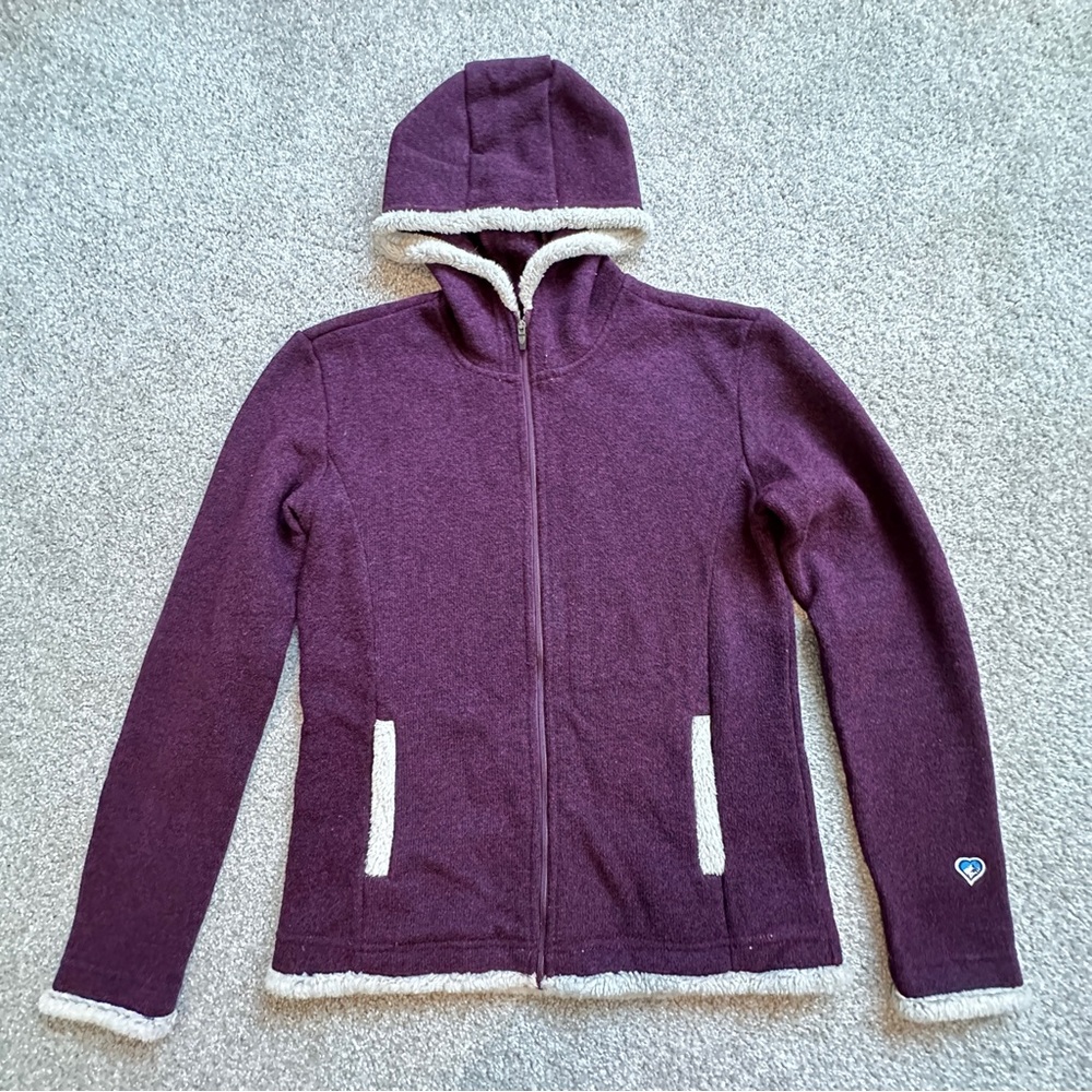 Kuhl Purple Maroon Full Zip Hooded Youth Jacket Size 14 XL